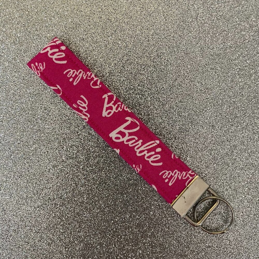 NWOT Barbie Fabric Key Chain/Key Fob
